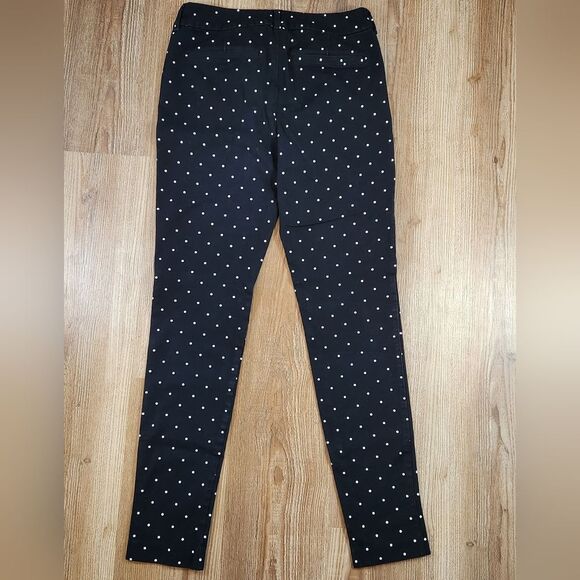 ☔️💜Old Navy Black w/White Polka Dot Pixie Pants Size 6 Tall - Picture 5 of 13